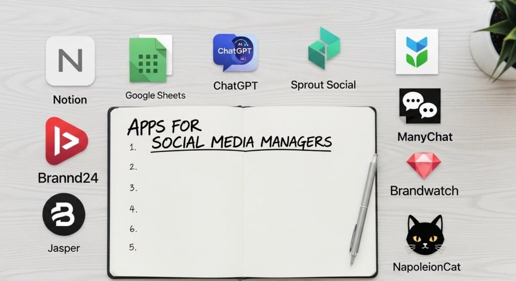 list of apps every social media manager should know and use compressed