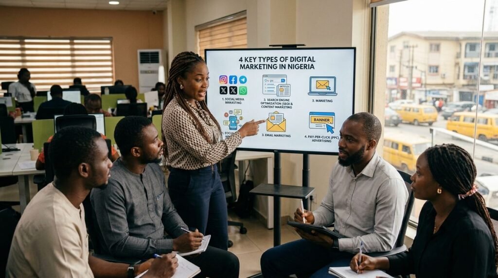 What Are the 4 Types of Digital Marketing in Nigeria?