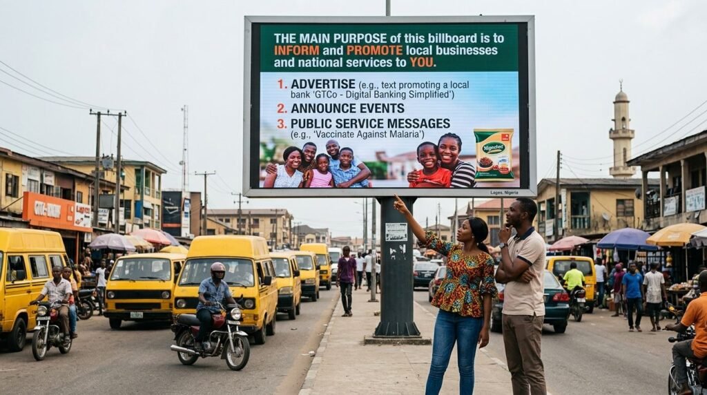 What is the Main Purpose of a Billboard in Nigeria? Benefits & Uses 3 What is the Main Purpose of a Billboard in Nigeria?