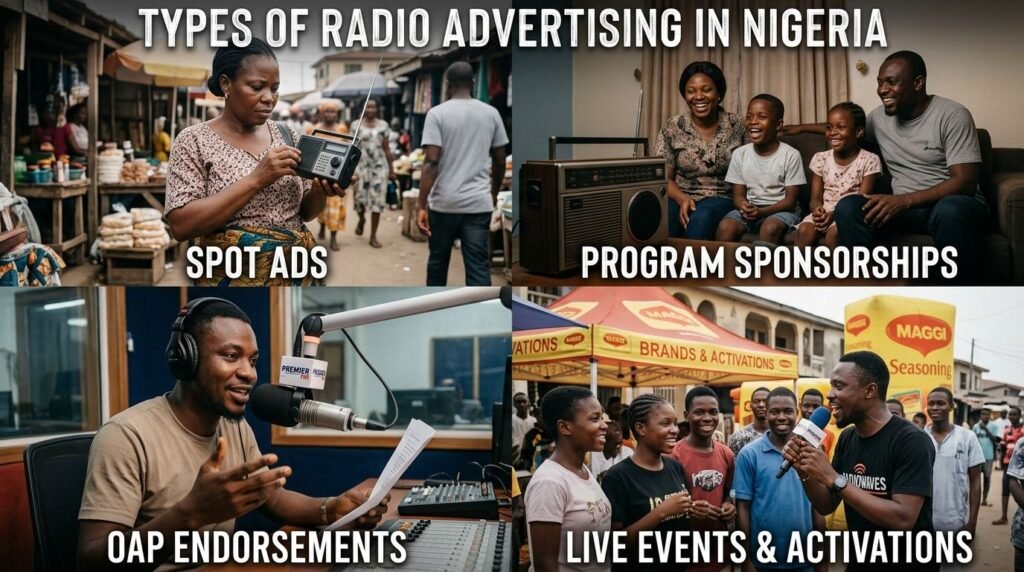 Types of Radio Advertising in Nigeria (7+ for Promotions) 3 Types of Radio Advertising in Nigeria