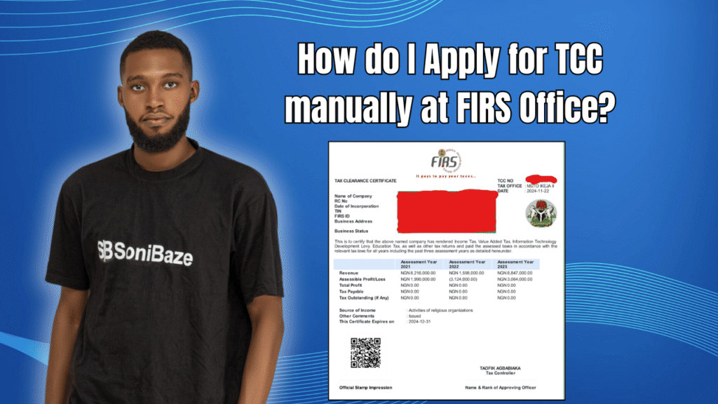 How do I Apply for TCC manually at FIRS Office