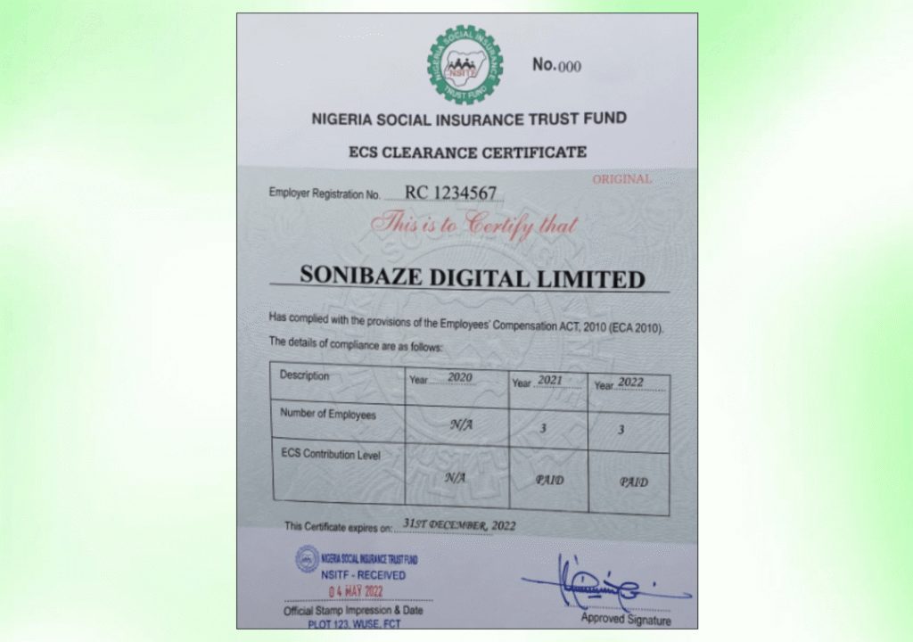 How to Apply for NSITF Compliance Certificate? 5+ Steps in 2026 3 NSITF compliance certificate